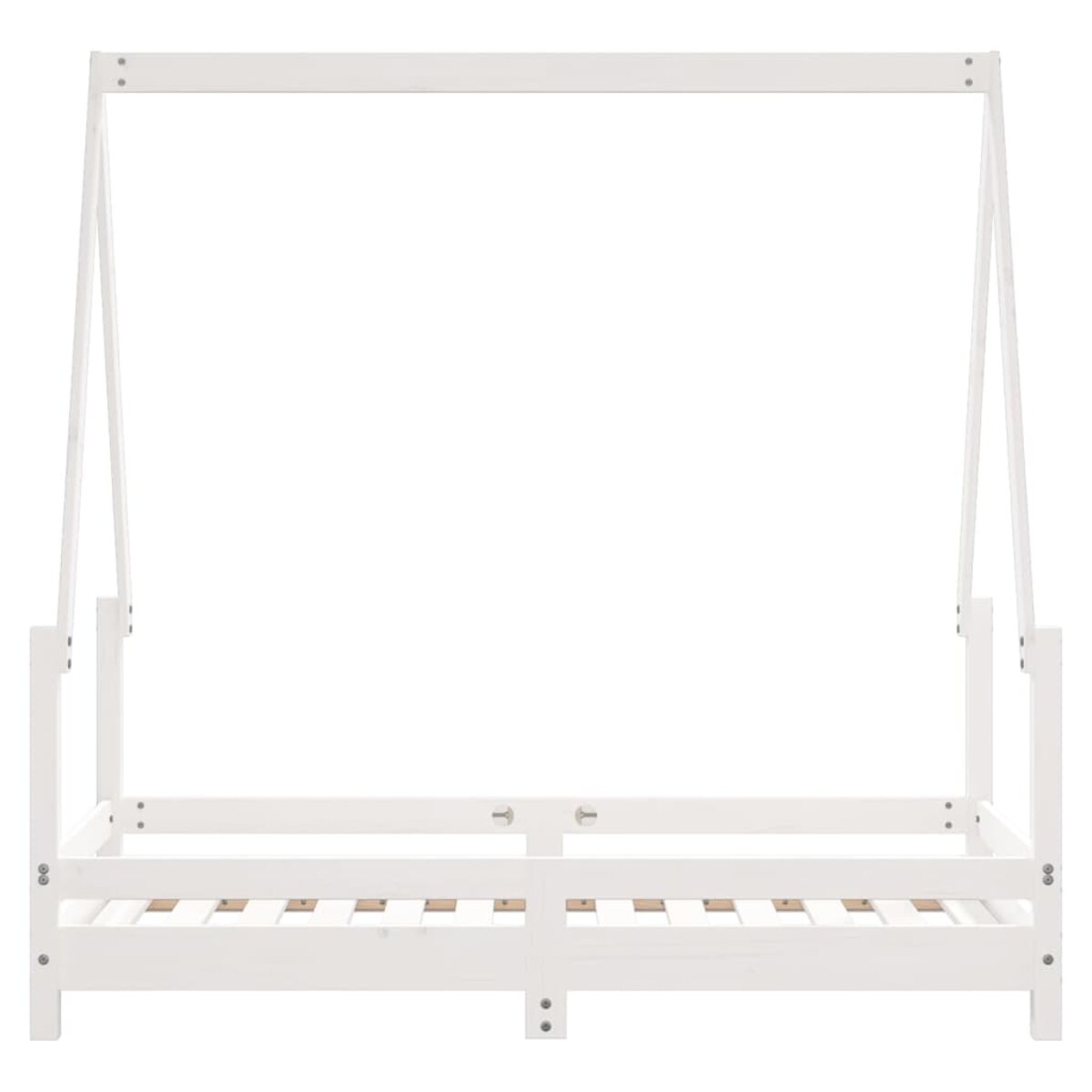 vidaXL Rama łóżka dziecięcego, biała, 70x140 cm, drewno sosnowe