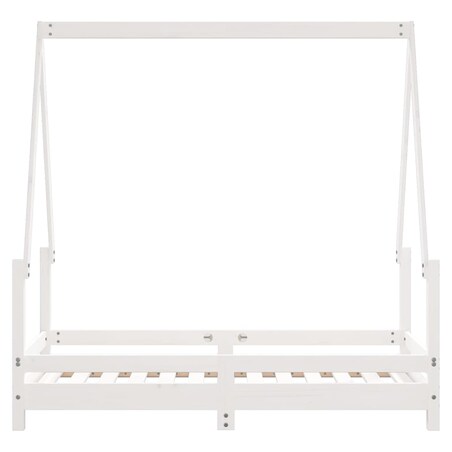 vidaXL Rama łóżka dziecięcego, biała, 70x140 cm, drewno sosnowe