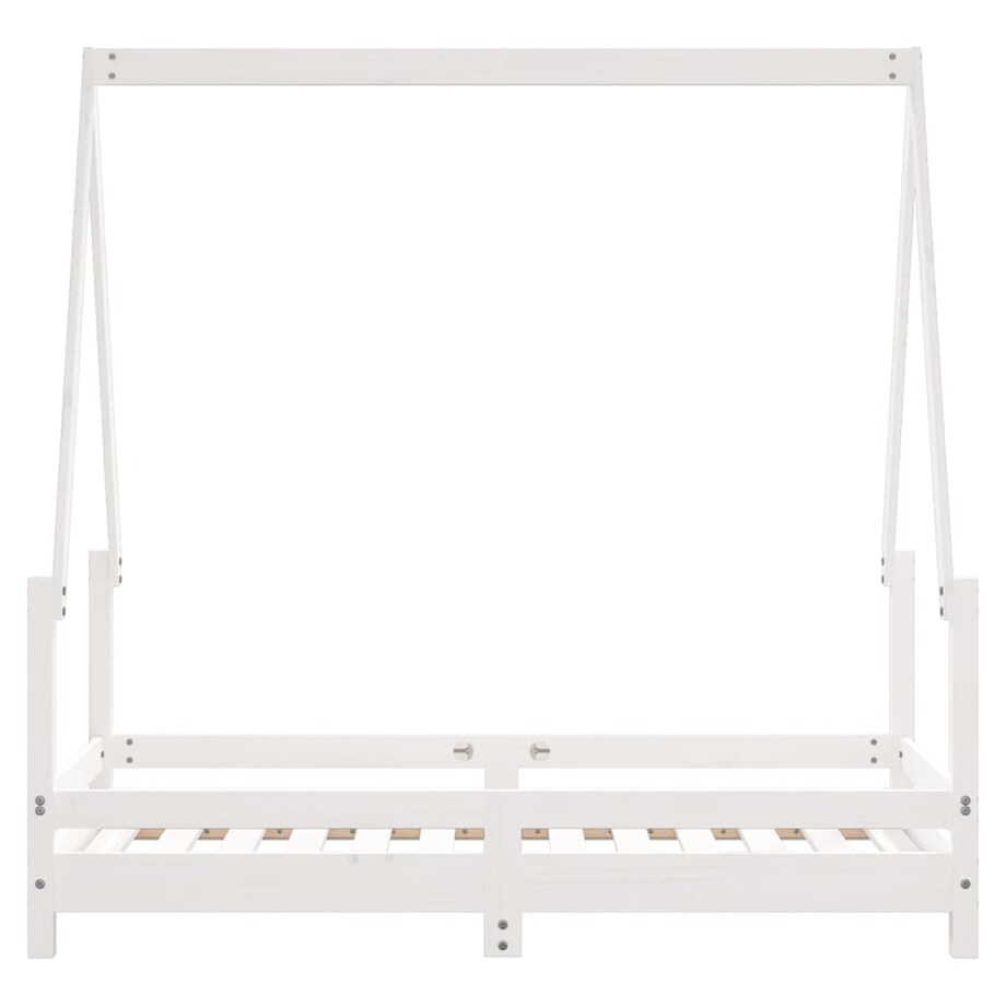 vidaXL Rama łóżka dziecięcego, biała, 70x140 cm, drewno sosnowe