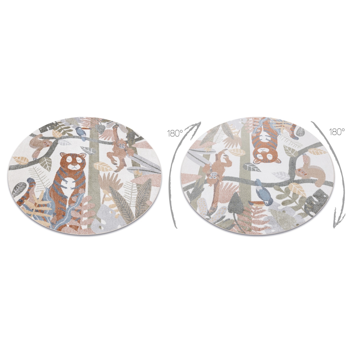 Dywan BONO 8426 koło Dżungla, dzikie koło 160 cm