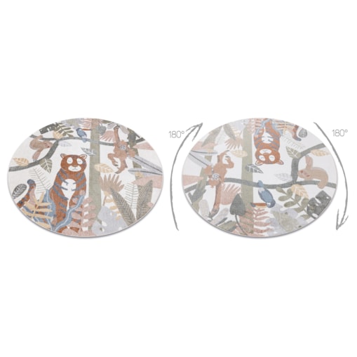 Dywan BONO 8426 koło Dżungla, dzikie koło 160 cm