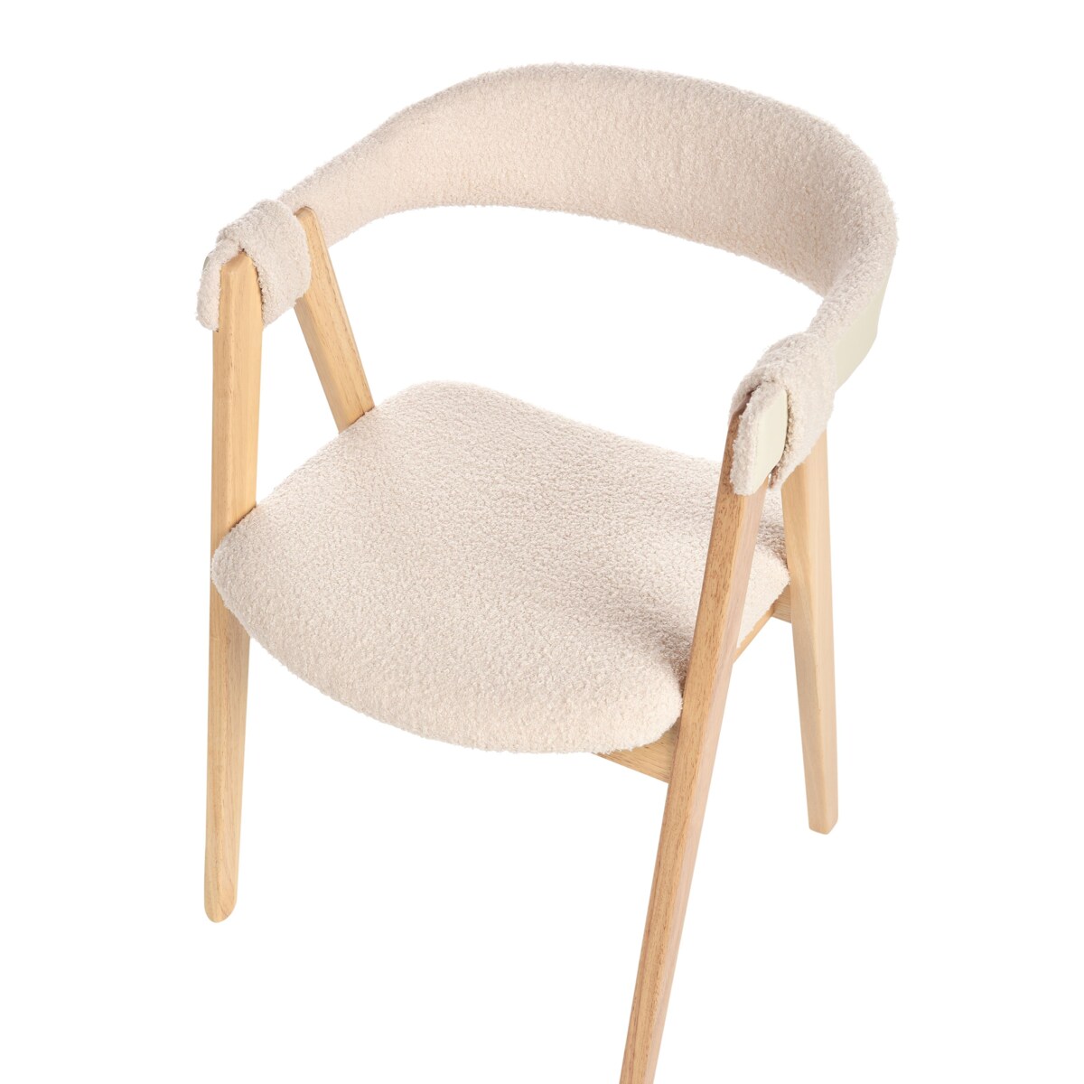 Zestaw 2 krzeseł do jadalni DAY Boucle Jasne drewno