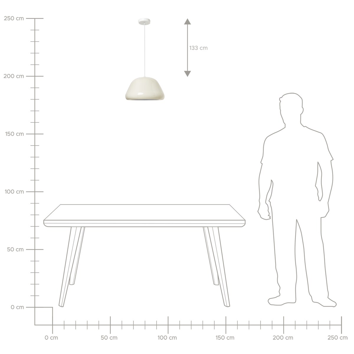 Lampa wisząca JOKU Metal Jasnobeżowy