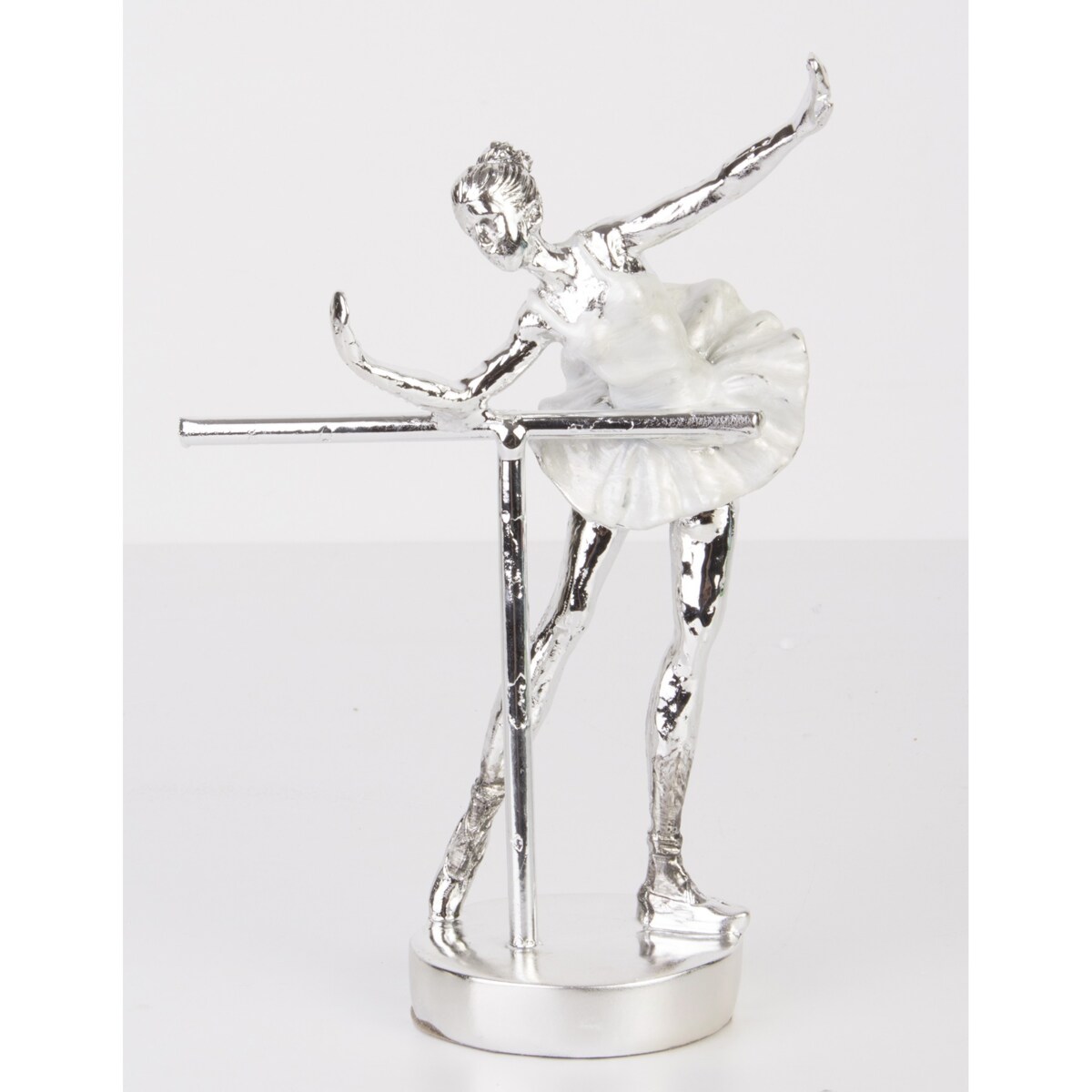 Dekoracja - baletnica 20,5x14x7 cm ISADORA srebrna
