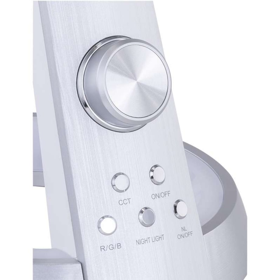 Elastyczna LAMPA stojąca MITTI 58376S Globo regulowana LAMPKA biurkowa LED 8W 3000K - 6300K z portem USB srebrna