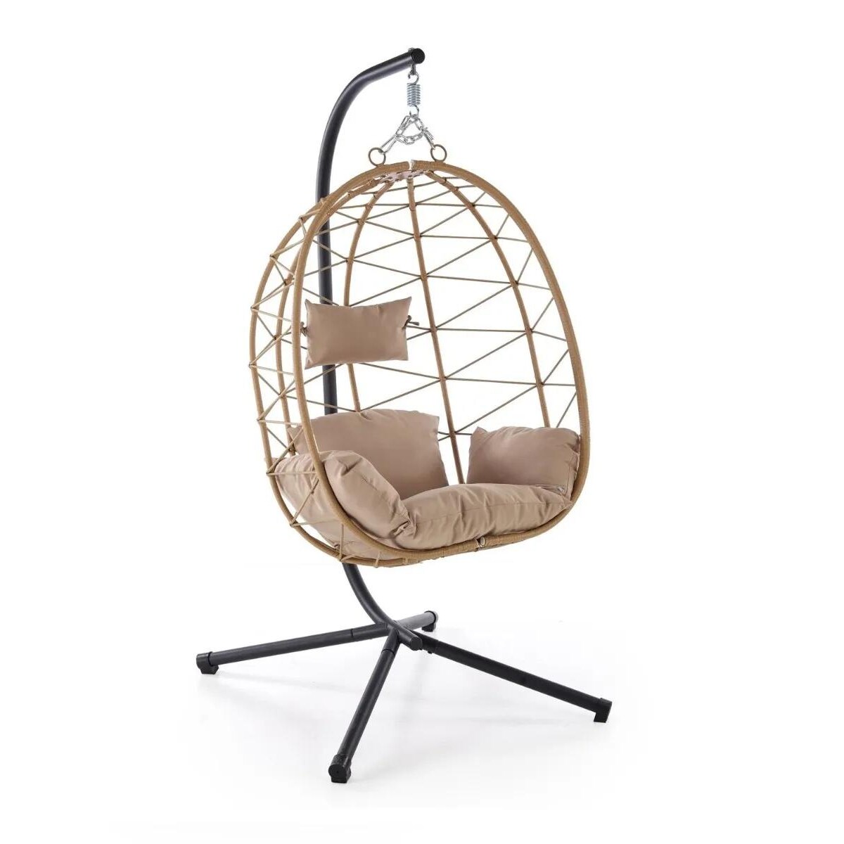 Fotel ogrodowy SNAKE beżowy wiszący