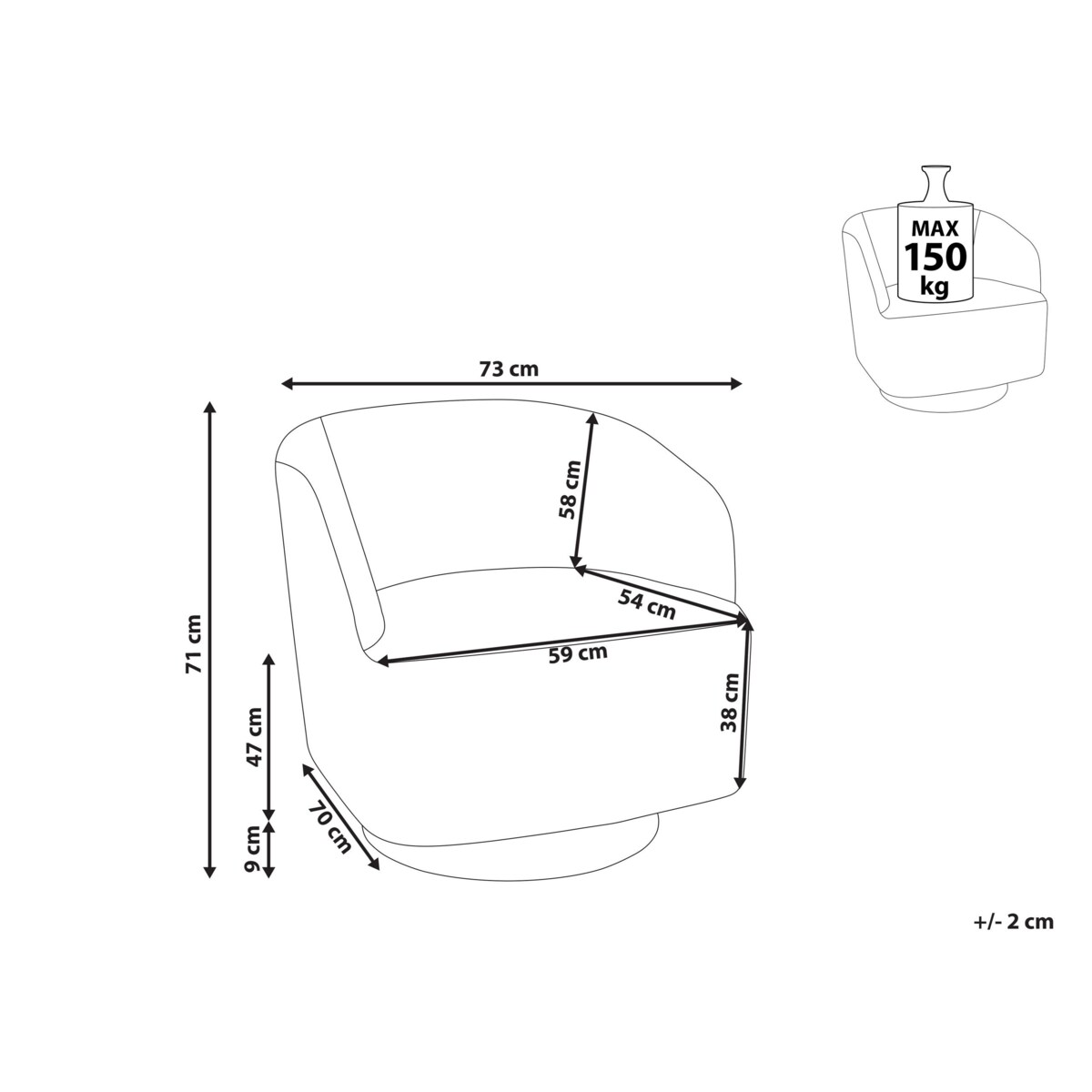 Fotel obrotowy jasnoszary LAVIK