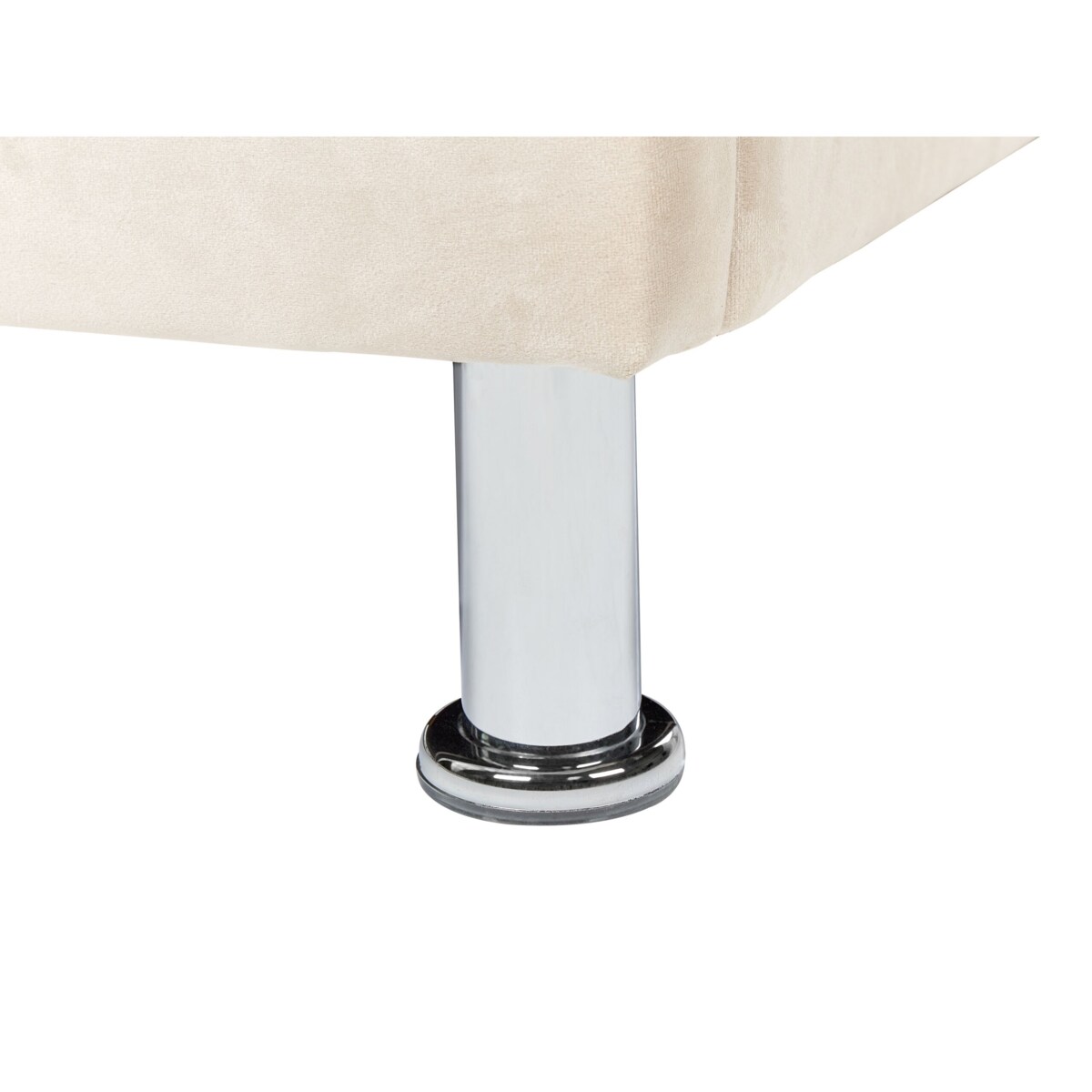 Łóżko welurowe 90 x 200 cm beżowe METZ