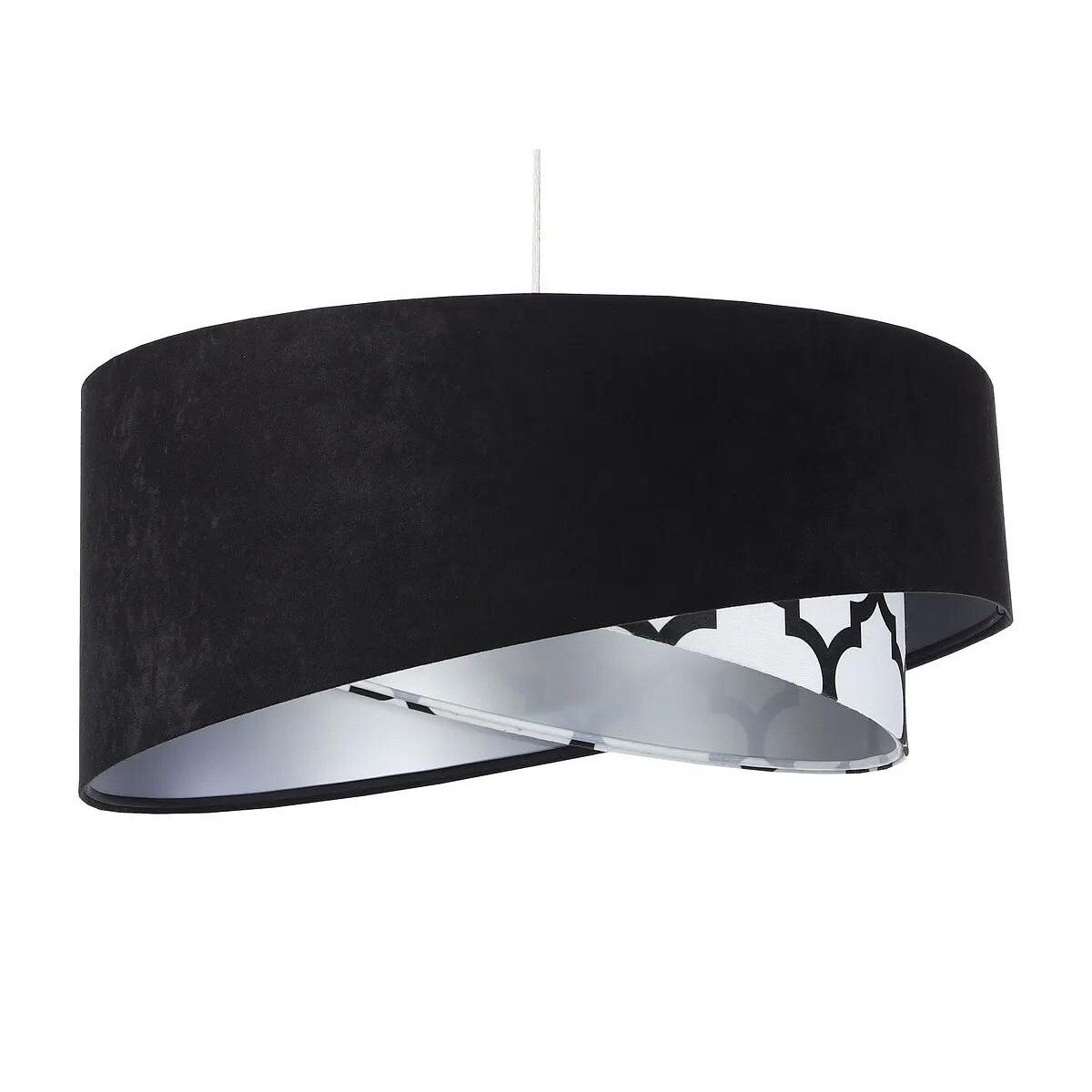 Lampa wisząca BLACK VELVET czarna/srebrna