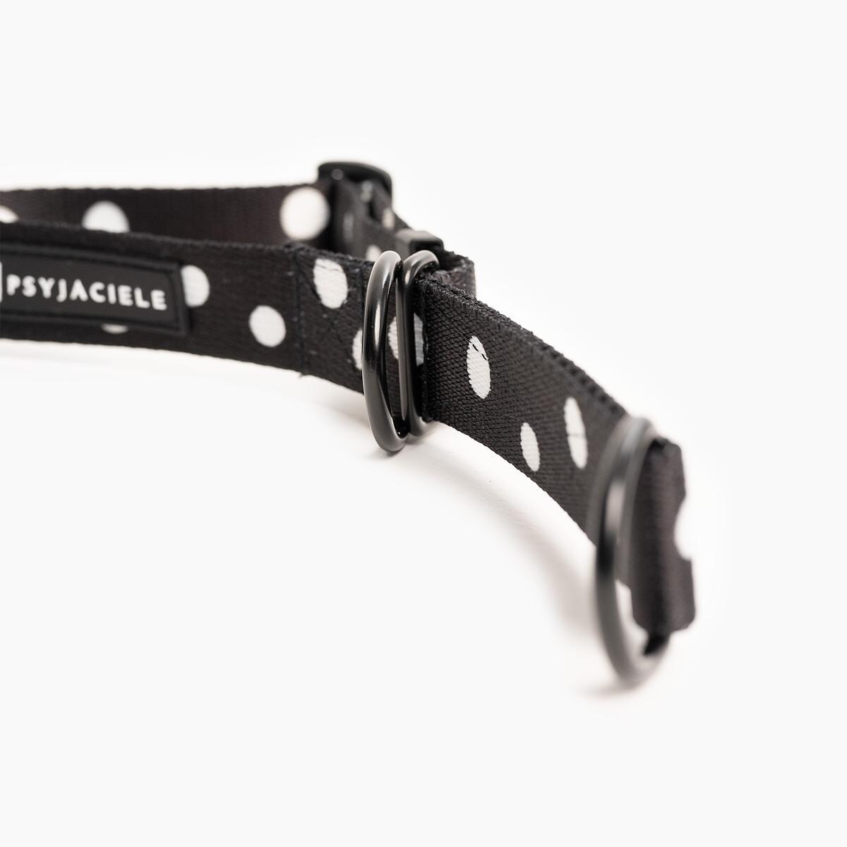 Obroża półzaciskowa dla psa lub kota "Psygarnij kropka" - Szerokość taśmy: 38mm, Rozmiar: M