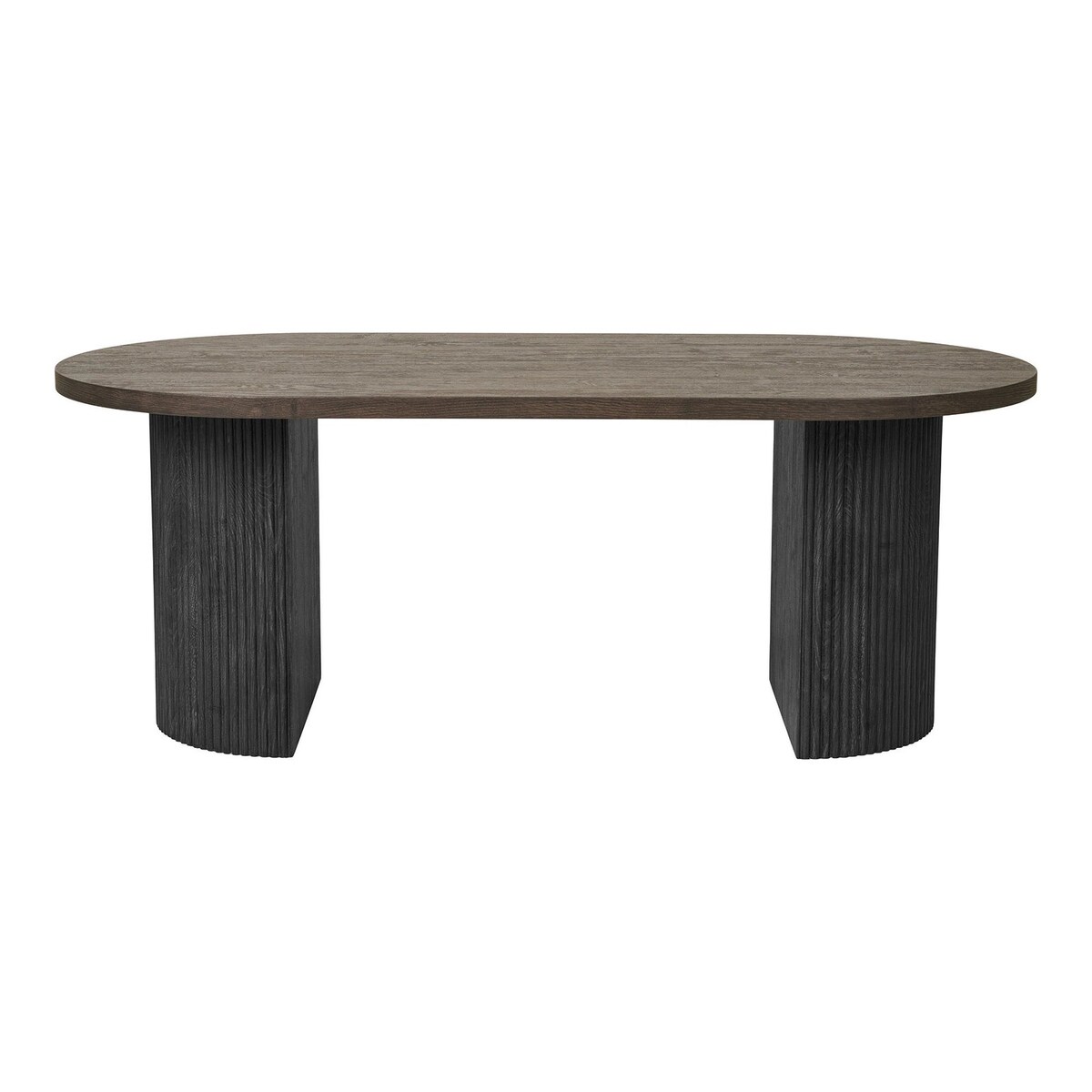 Stolik kawowy 45x120x60 cm SNADAFF-2 owalny ciemnobrązowy