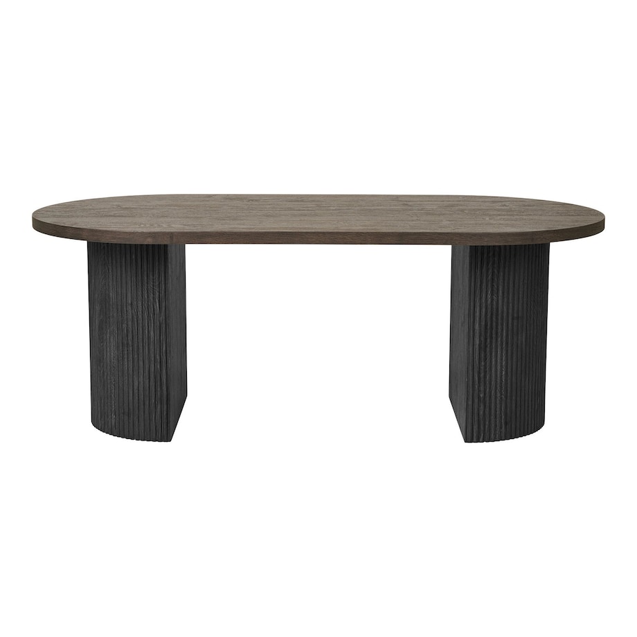Stolik kawowy 45x120x60 cm SNADAFF-2 owalny ciemnobrązowy