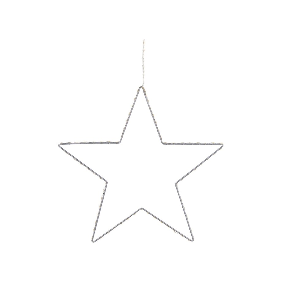 Zestaw 3 dekoracji wiszących LED gwiazda srebrny KUNNARI