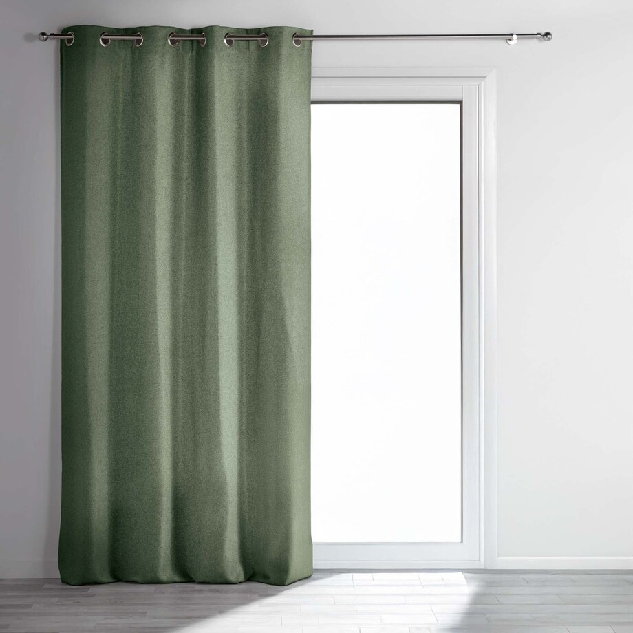 Zasłona na przelotkach CHAMBRAY CHINEA CEDRE, 135 x 240 cm, zaciemniająca