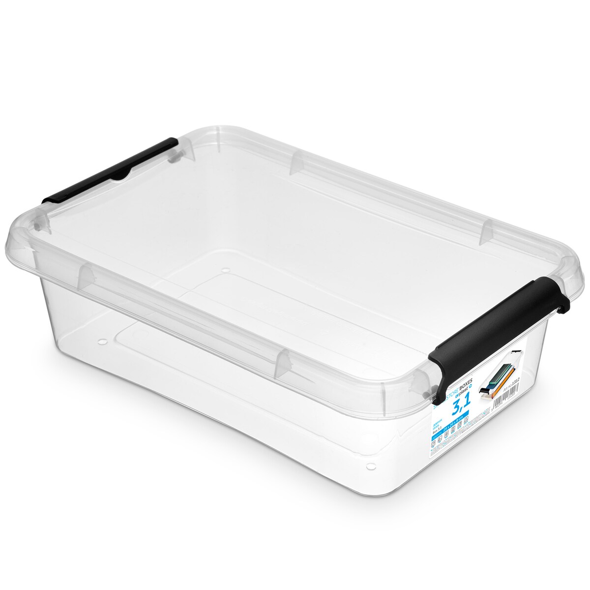 Pojemnik Plastikowy Pudełko Z Pokrywą Do Przechowywania Box Organizer 3,1L