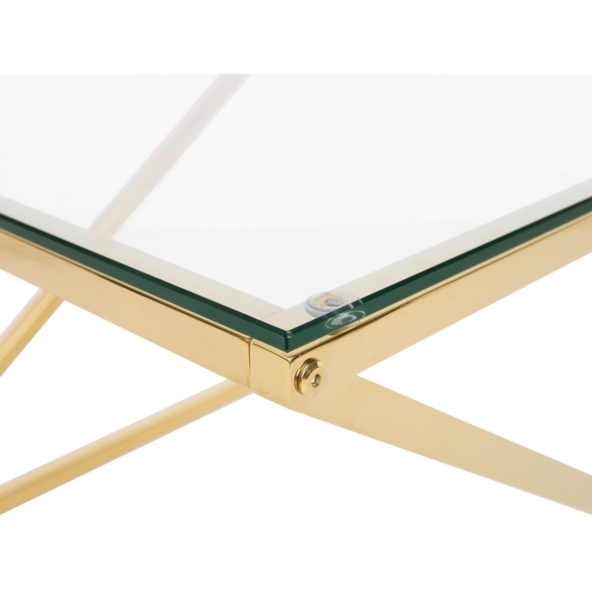 Stolik kawowy szklany złoty BEVERLY