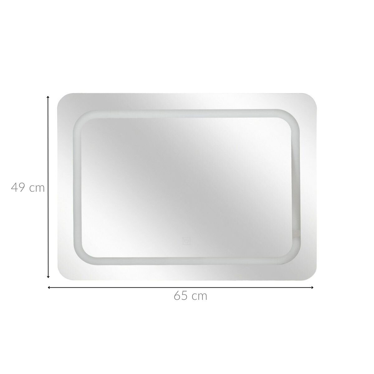 Lusterko kosmetyczne LED, 65x49 cm