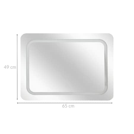 Lusterko kosmetyczne LED, 65x49 cm