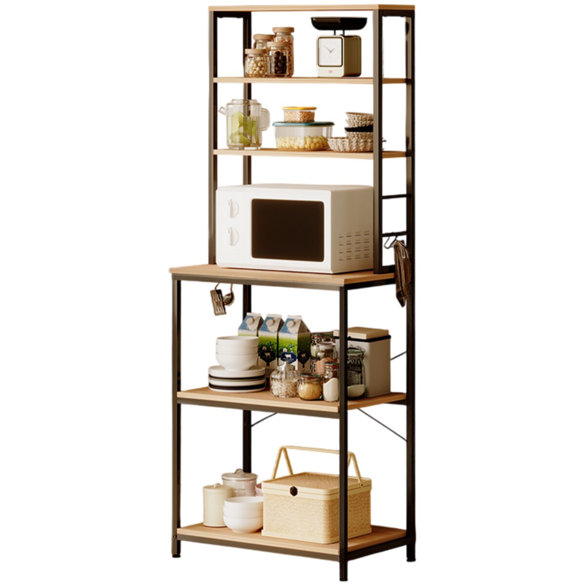 Wielofunkcyjny regał szafka kuchenna jasny brąz sonoma loft