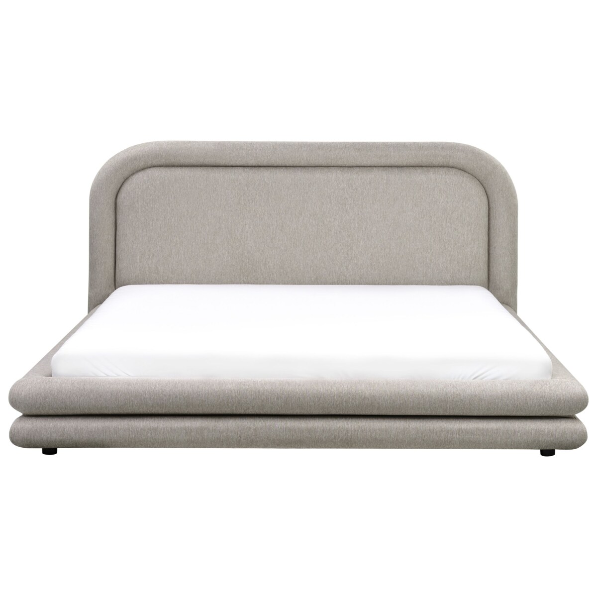 Łóżko Len syntetyczny LAVARDENS 180 x 200 cm Beżowoszary