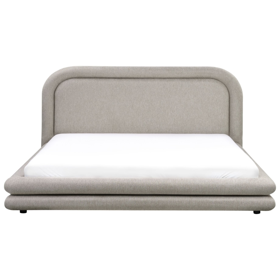 Łóżko Len syntetyczny LAVARDENS 180 x 200 cm Beżowoszary