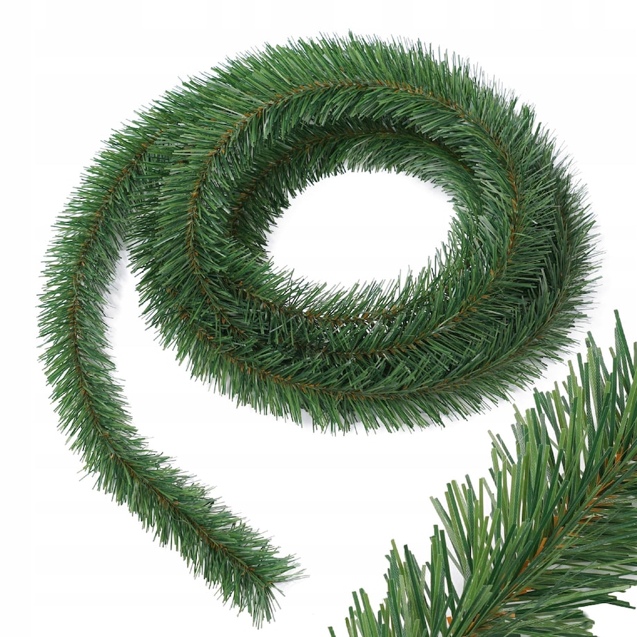 GIRLANDA SZTUCZNA CHOINKOWA zielona wąż 5 x 4,5 m łańcuch na dekoracje