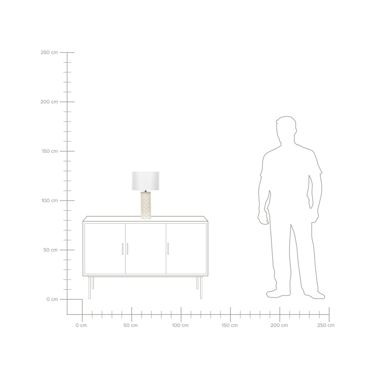 Lampa stołowa ceramiczna beżowa BALONNE