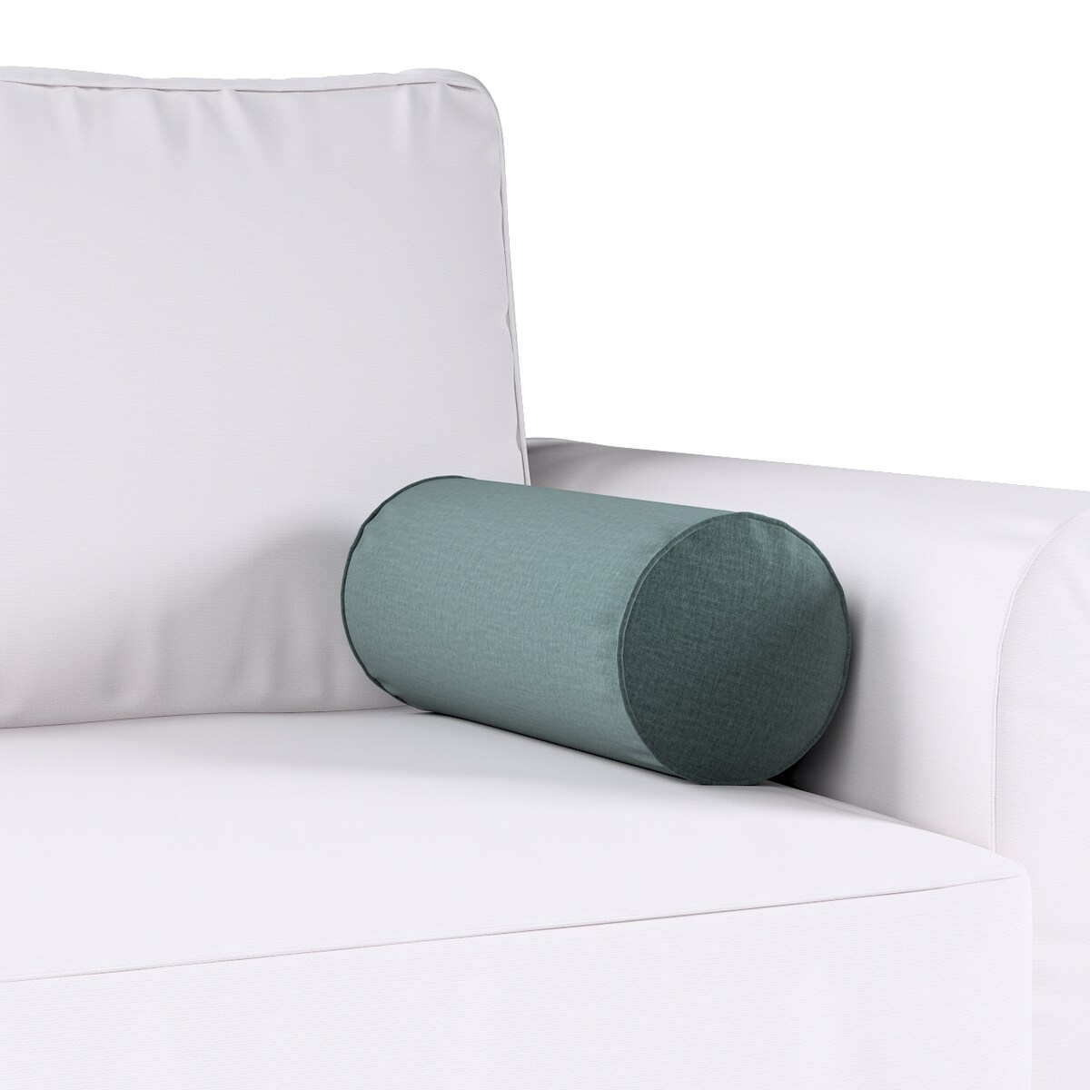 Poduszka wałek prosty, zgaszony szmaragd - welwet, Ø16 x 40 cm, Ingrid