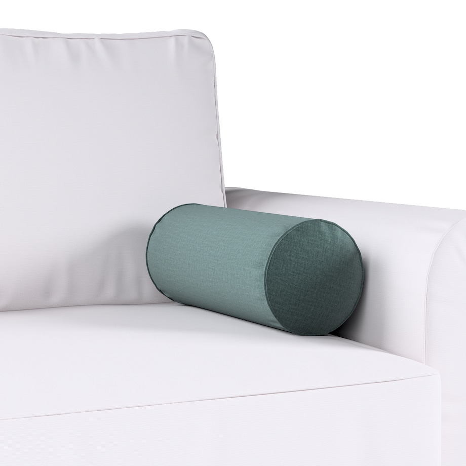 Poduszka wałek prosty, zgaszony szmaragd - welwet, Ø16 x 40 cm, Ingrid