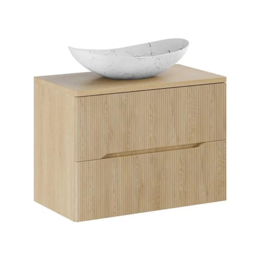 Szafka pod umywalkę NORDIC CREMONA 2S 60cm dąb cremona z umywalką nablatową LENA