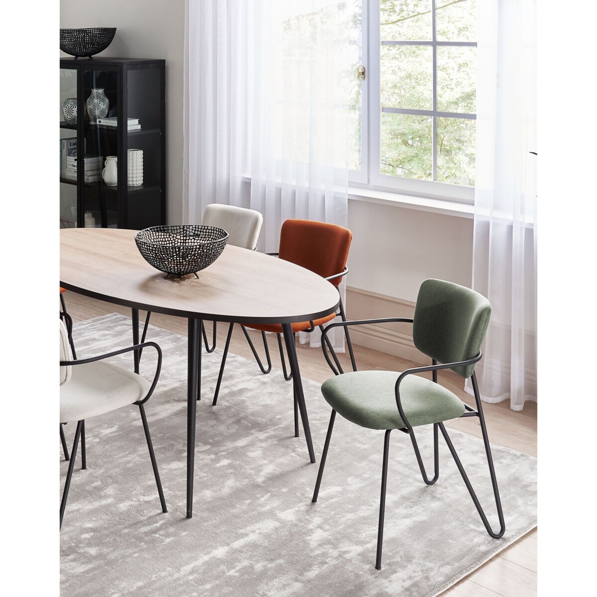 2 krzesła do jadalni ciemnozielone ELKO