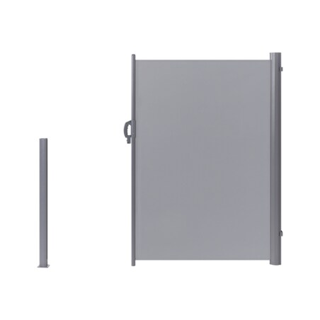 Markiza boczna zwijana 180 x 300 cm jasnoszara DORIO