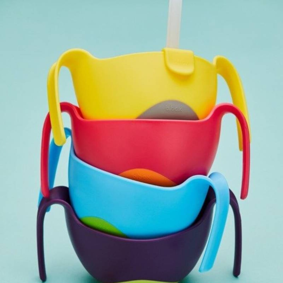 Miseczka ze słomką dla dziecka, Strawberry Shake, b.box