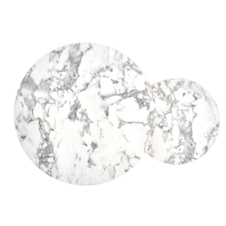 ZESTAW 2 STOLIKÓW Tunise 60/40 i 38/34 cm MARMUR srebrny