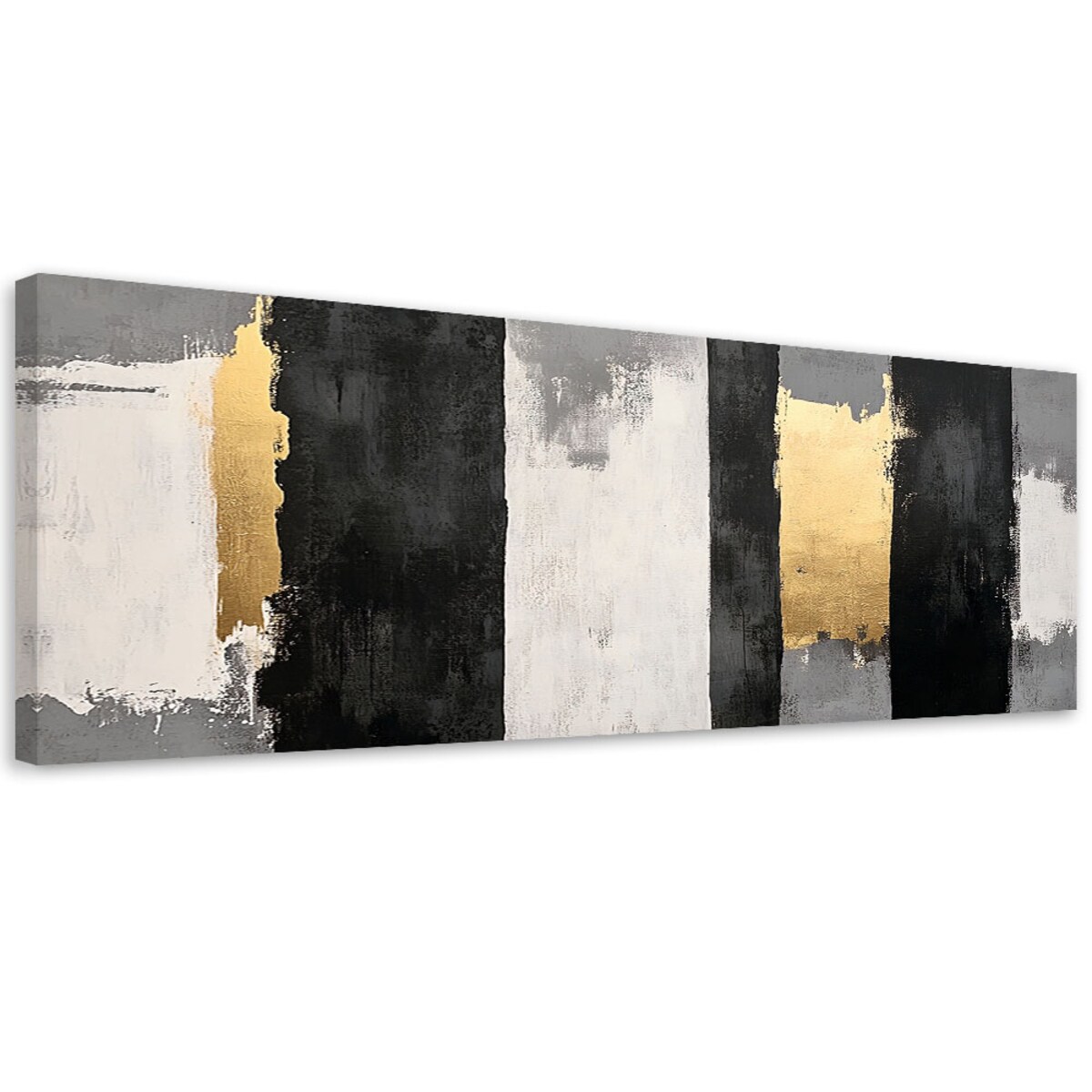 Feeby Obraz na płótnie, Abstrakcja Geometryczna Glamour Złoty 120x40