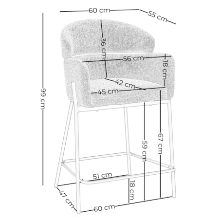 Hoker tapicerowany welurowy do salonu BOLZANO beżowy