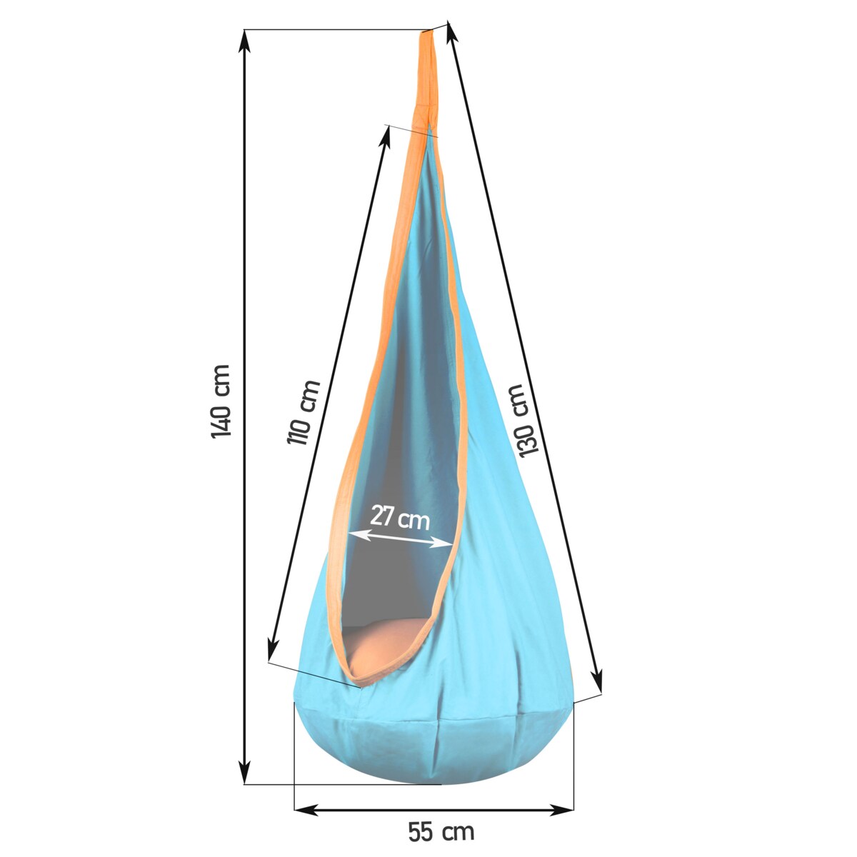 Kokon huśtawka bujak fotel wiszący dla dzieci Neo-Sport