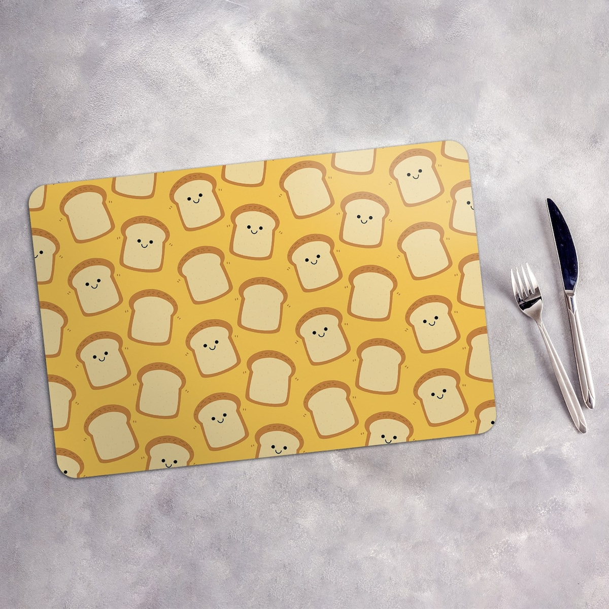 Komplet mat pod talerz Wesołe tosty, 6 szt. 45x30cm