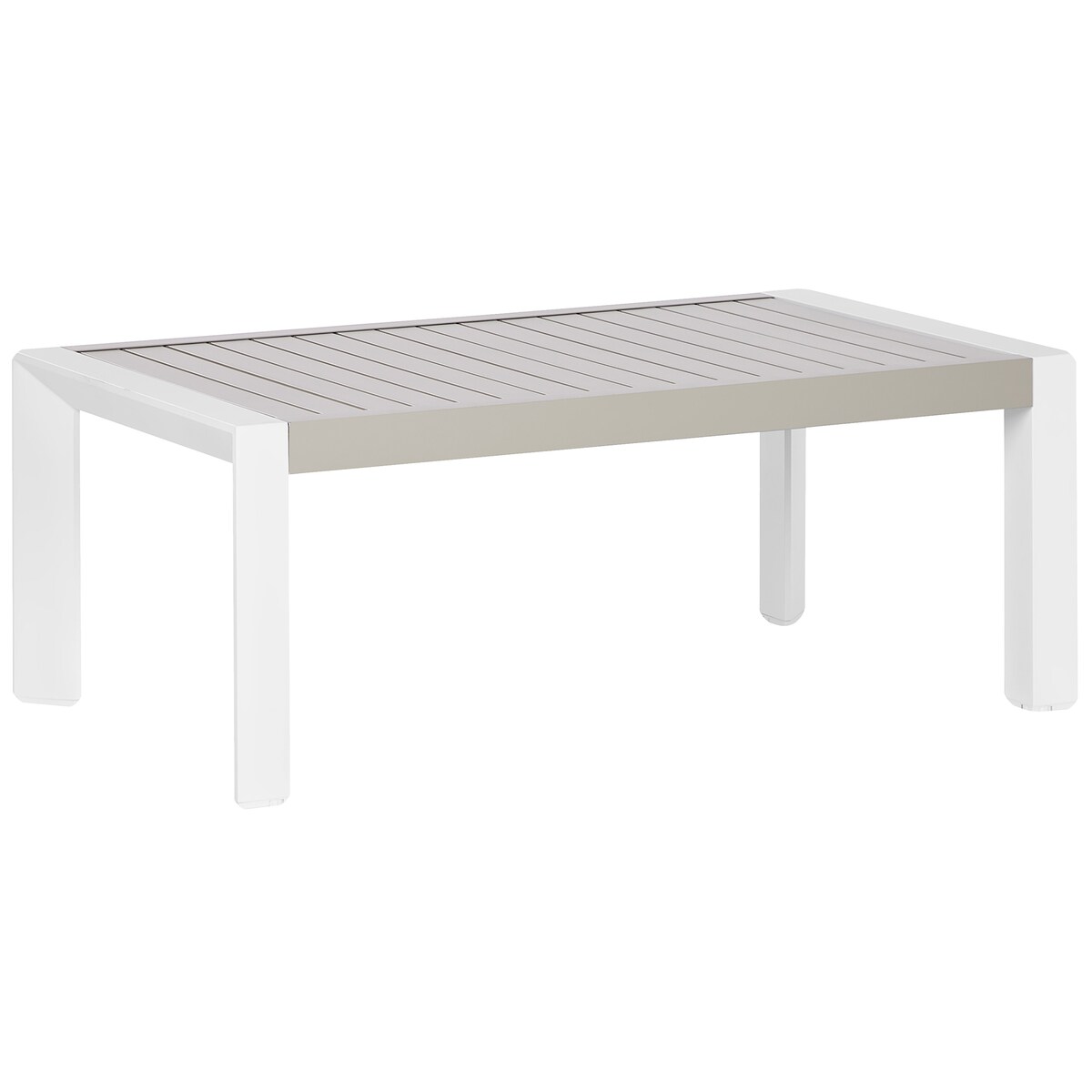 Stół ogrodowy CASTELLA 120 cm 70 cm Metal Beżowoszary