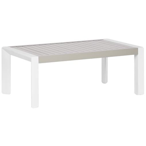Stół ogrodowy CASTELLA 120 cm 70 cm Metal Beżowoszary