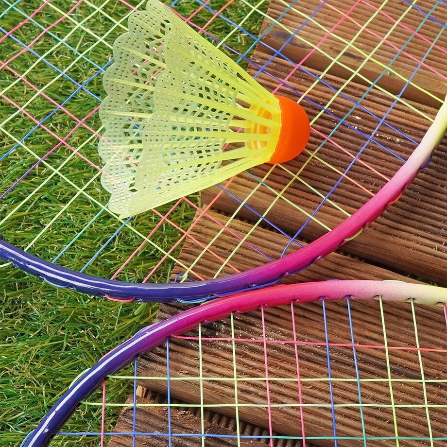 Zestaw do Gry w Badmintona dla Dwóch Osób Stal 63 cm x 20 cm x 2,5 cm