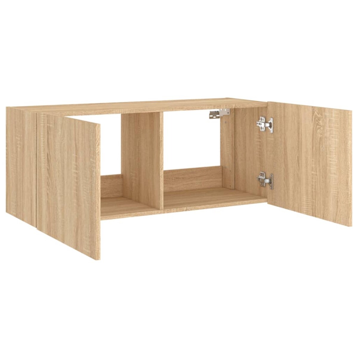 vidaXL Ścienna szafka TV z LED, dąb sonoma, 100x35x41 cm