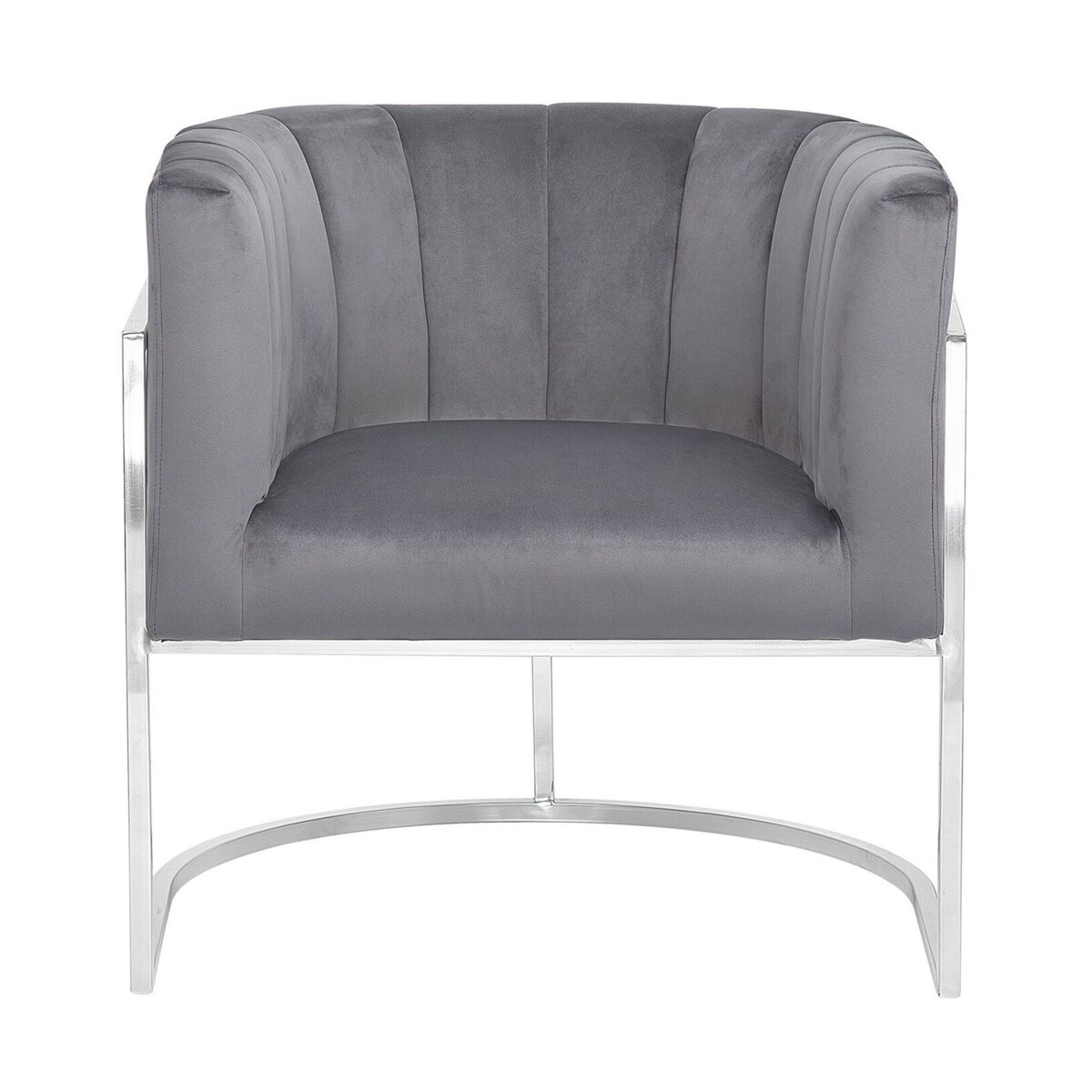 Fotel LARVIK Welur Szary