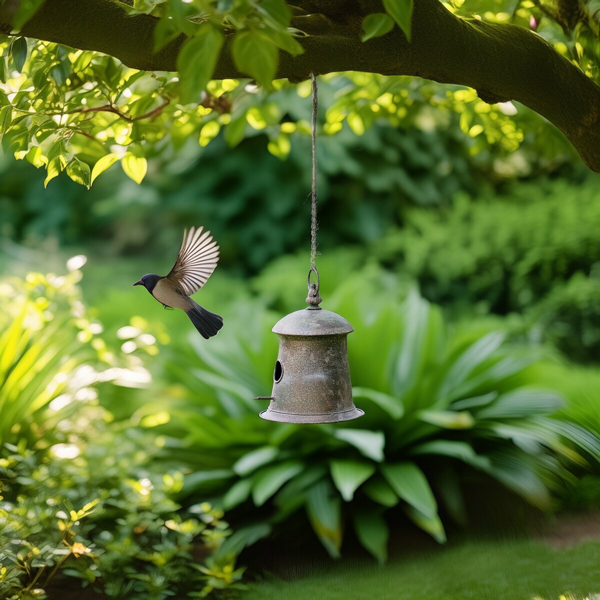 KARMNIK DLA PTAKÓW WISZĄCY NA BALKON OKNO DRZEWO metalowy z haczykiem