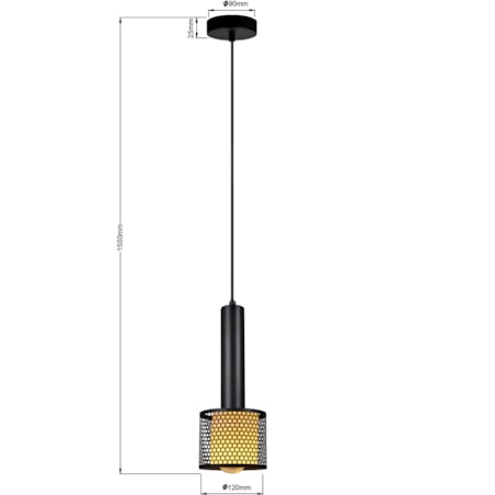 Lampa wisząca Light Prestige Amo czarny 1 x E27 1 szt.