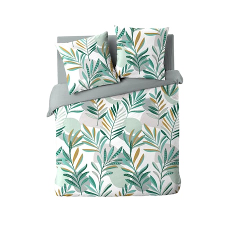 Zestaw pościeli ze wzorem liści, LOUNA, 240 x 220 cm