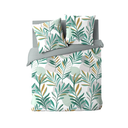 Zestaw pościeli ze wzorem liści, LOUNA, 240 x 220 cm