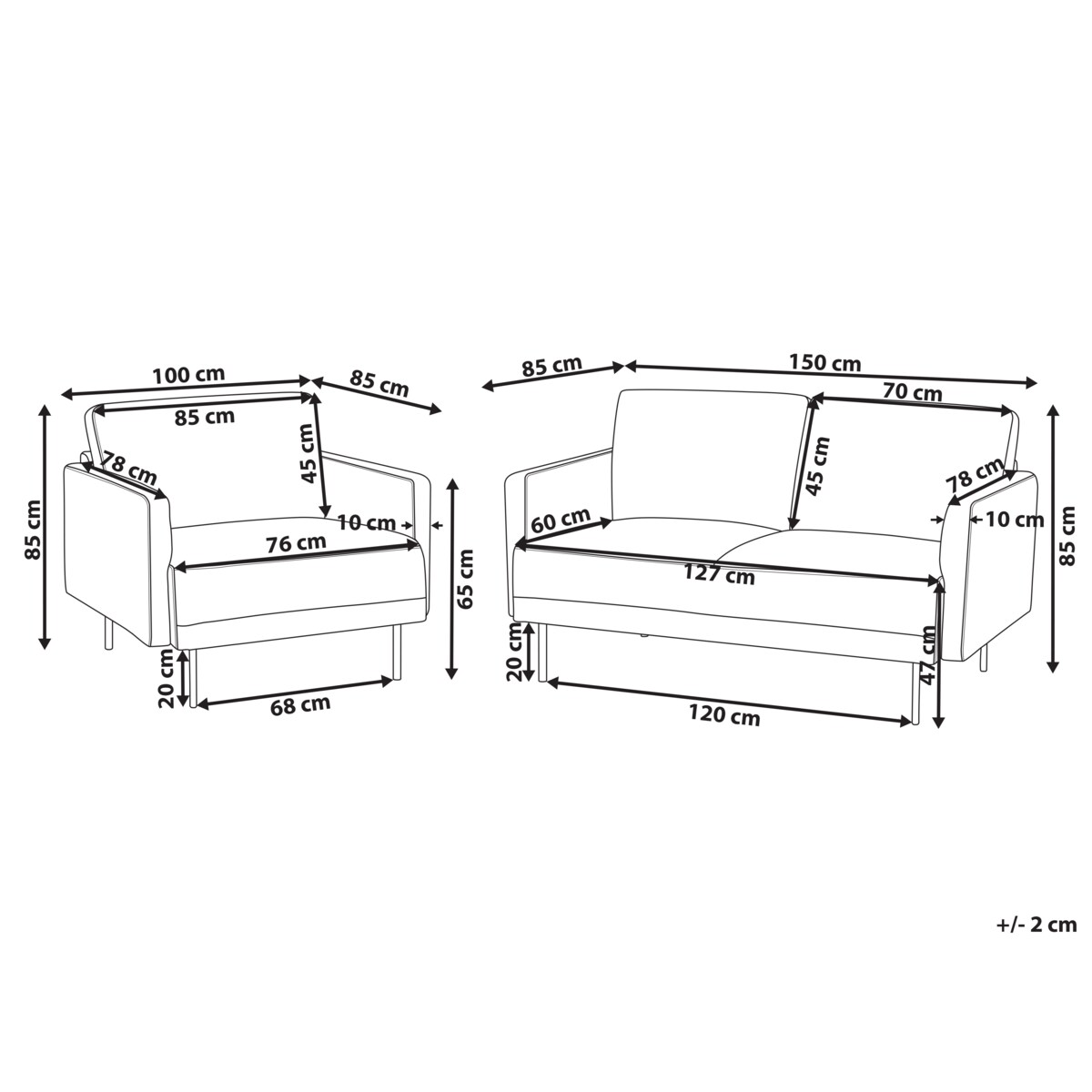 Komplet wypoczynkowy 3-osobowy różowy BREDA