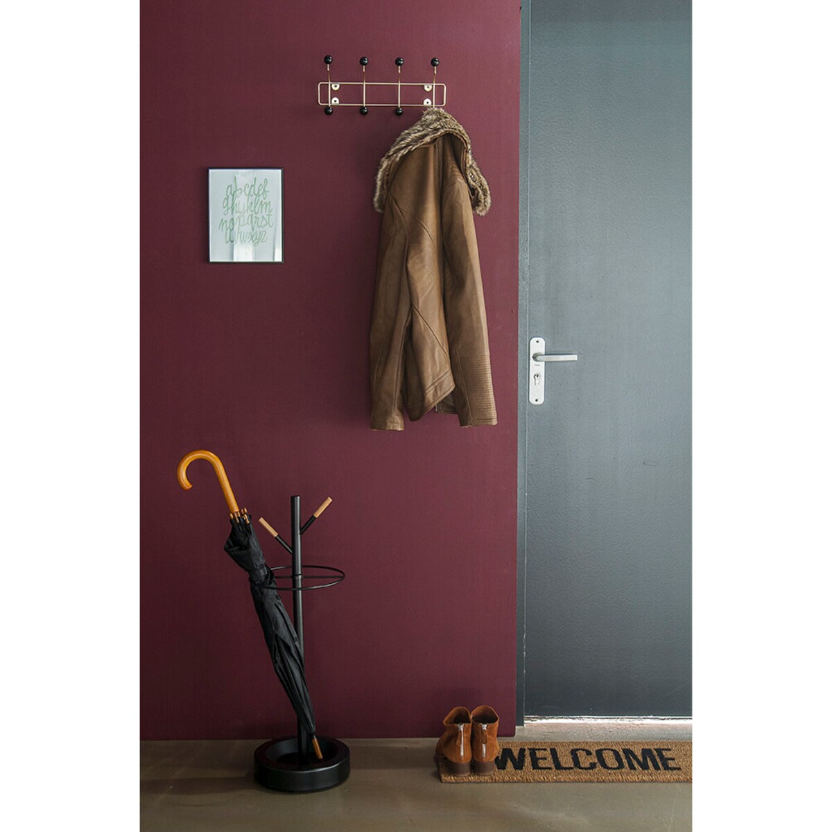 Wieszak na ubrania na ścianę SATURNUS, 34 cm