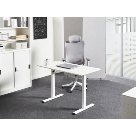 Biurko regulowane elektrycznie TAVARES Biały 120 cm 60 cm